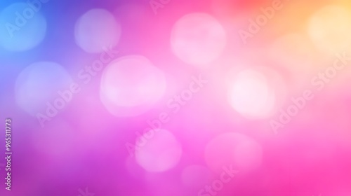 Abstract Blurred Background with Pink Purple and Orange Bokeh Lights