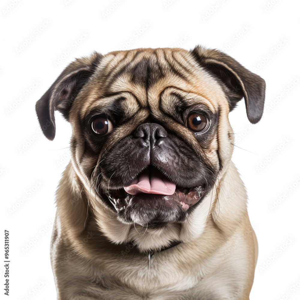 pug isolated on white background pug isolated on white background
