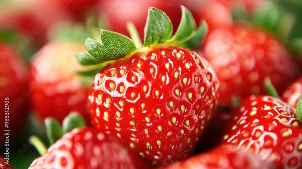 Close Up of a Single Strawberry. Close Up of a Single Strawberry.