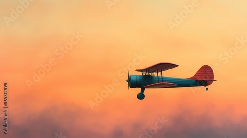 Vintage Airplanes Fuelled by Oil: Nostalgic Aviation Imagery in 8K Detail with Copy Space for Text photo