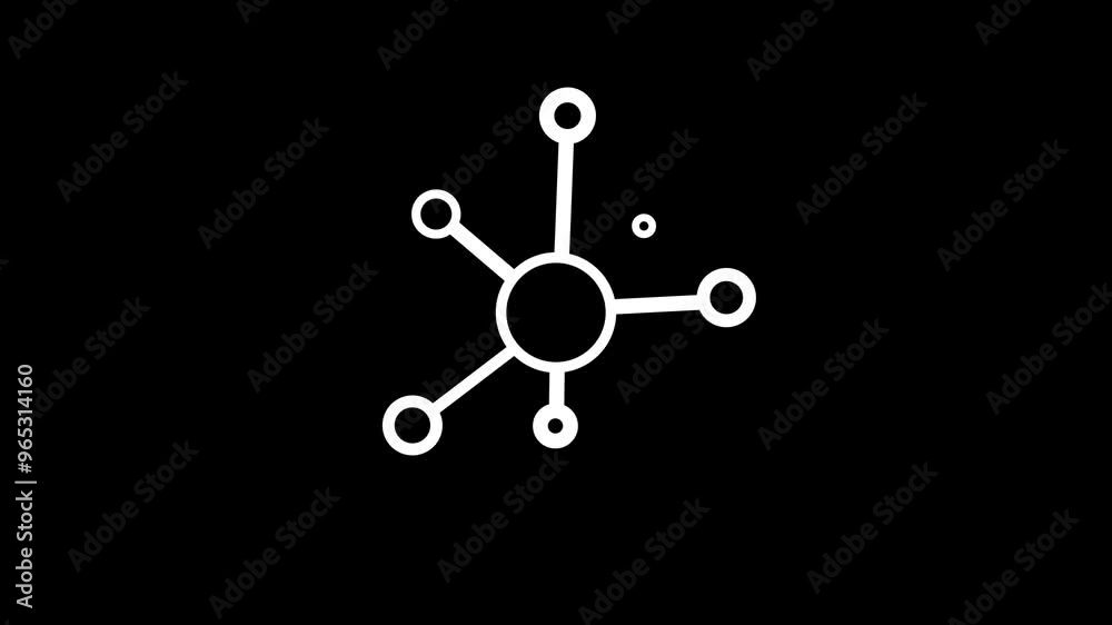 Global network connections and social networking on transparent background. Connection, networking icon. Internet infrastructure concept. 