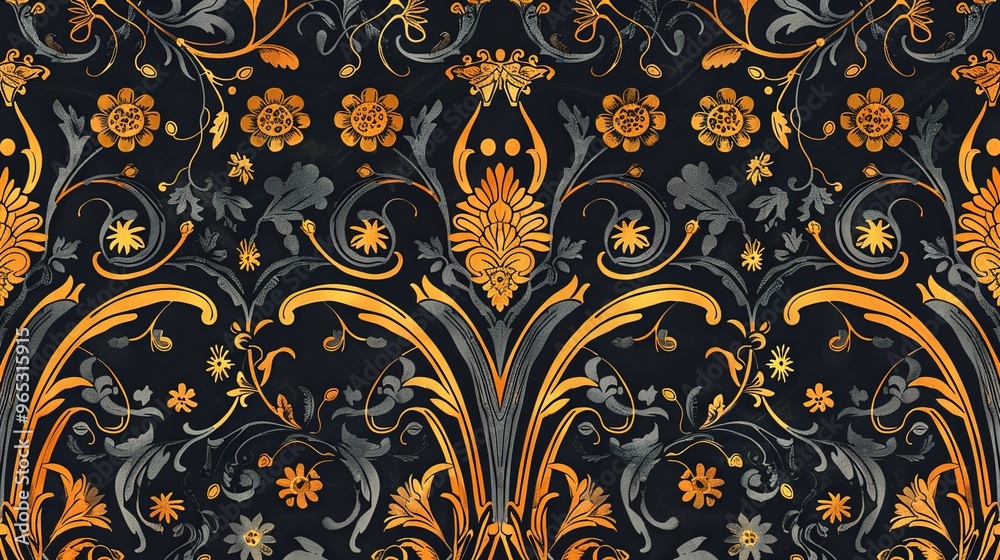 nouveau floral pattern wallpaper nouveau floral pattern wallpaper