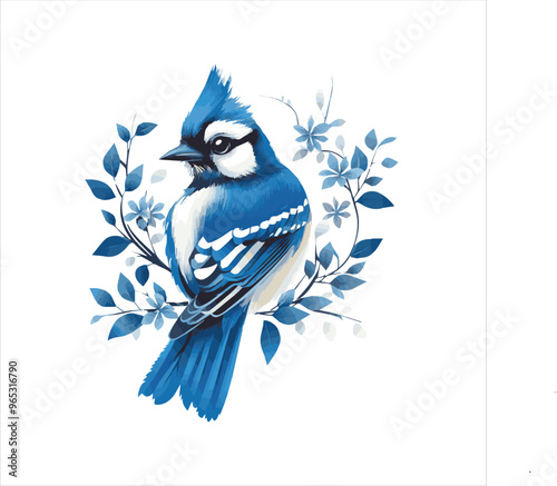 blue jay on a branch