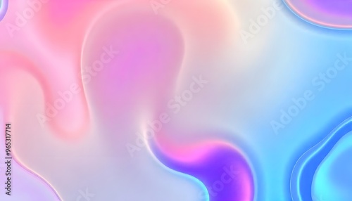 Colourful Holo gradient wallpaper background of purple and blue, Swirling, Render 3D surface and iridescent colors. reminiscent of a cosmic nebula