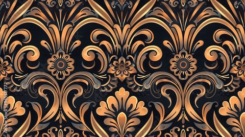 nouveau floral pattern wallpaper