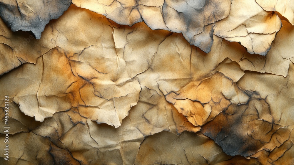 Burnt Paper Texture: A Close-Up View of Charred and Crumpled Paper Burnt Paper Texture: A Close-Up View of Charred and Crumpled Paper