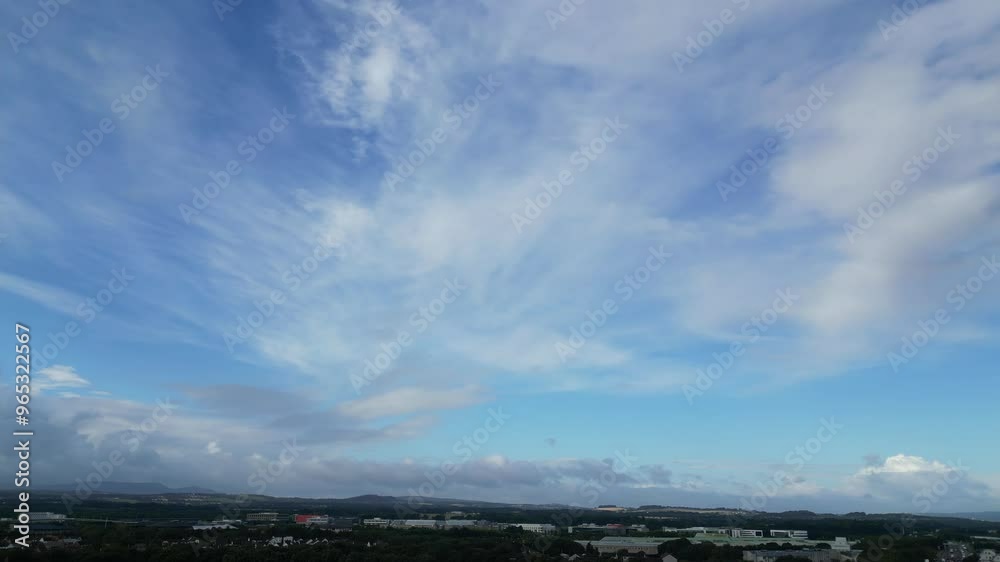 High Angle View of Central Edinburgh City of Scotland United Kingdom During Partly Cloudy Day of August 29th, 2024 High Angle View of Central Edinburgh City of Scotland United Kingdom During Partly Cloudy Day of August 29th, 2024