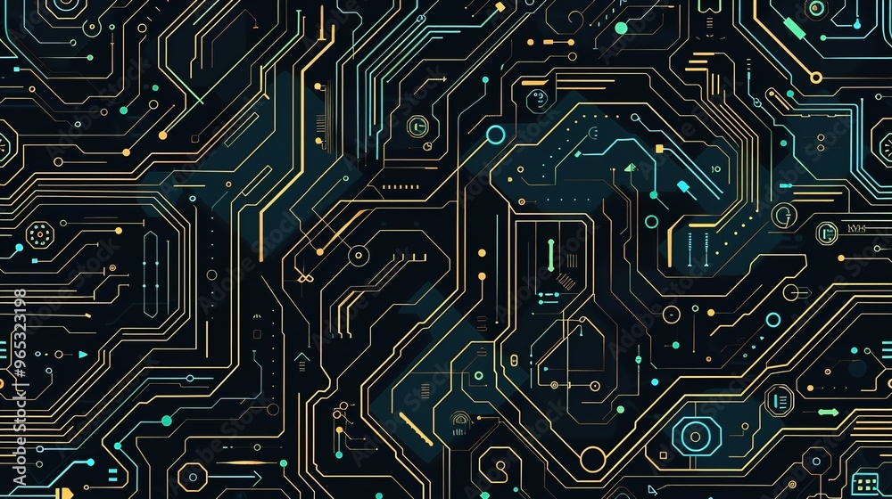 Circuit pattern wallpaper Circuit pattern wallpaper