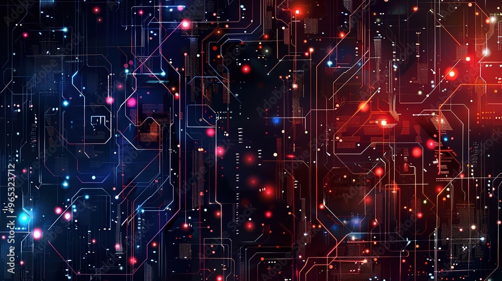 Fototapeta premium Circuit pattern wallpaper