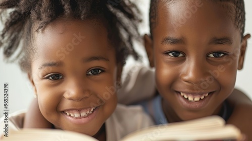 The brother listens intently as his sister reads a captivating book to him.