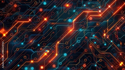 Circuit pattern wallpaper