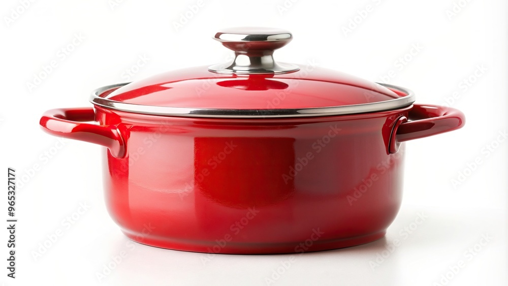cooking, domestic, container, meal, saucepan, grilling, household, metal, red pan, roasting, white background, A medium shot of a red pan with a raised lid on a white background cooking, domestic, container, meal, saucepan, grilling, household, metal, red pan, roasting, white background, A medium shot of a red pan with a raised lid on a white background