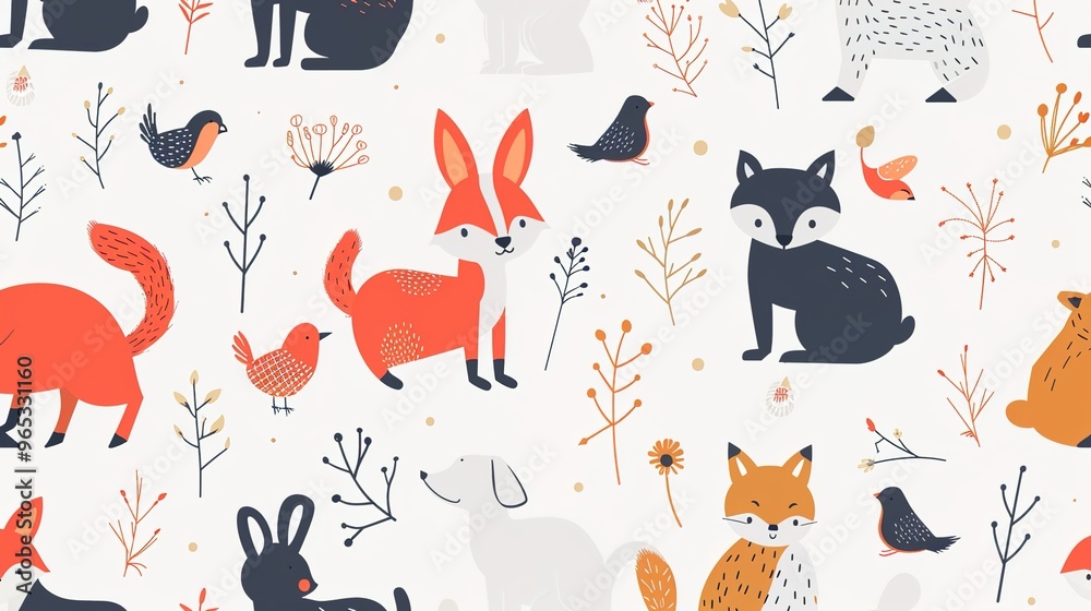 Animal pattern seamless wallpaper Animal pattern seamless wallpaper