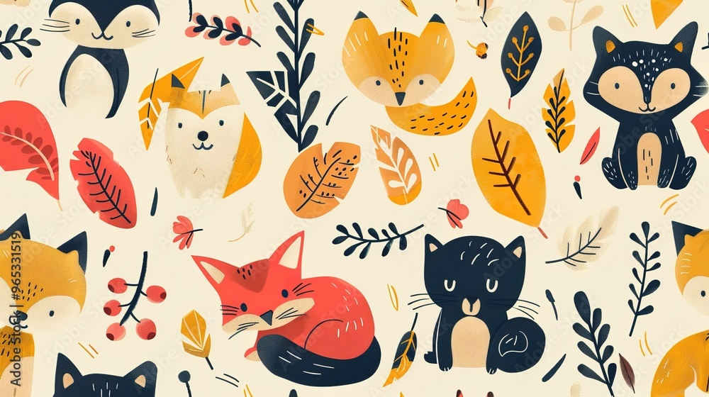 Animal pattern seamless wallpaper Animal pattern seamless wallpaper