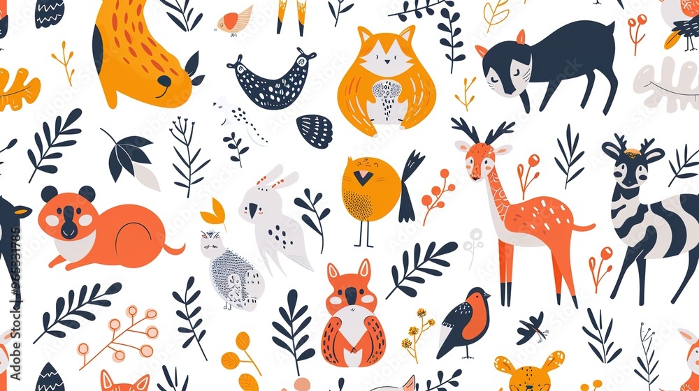 Animal pattern seamless wallpaper Animal pattern seamless wallpaper