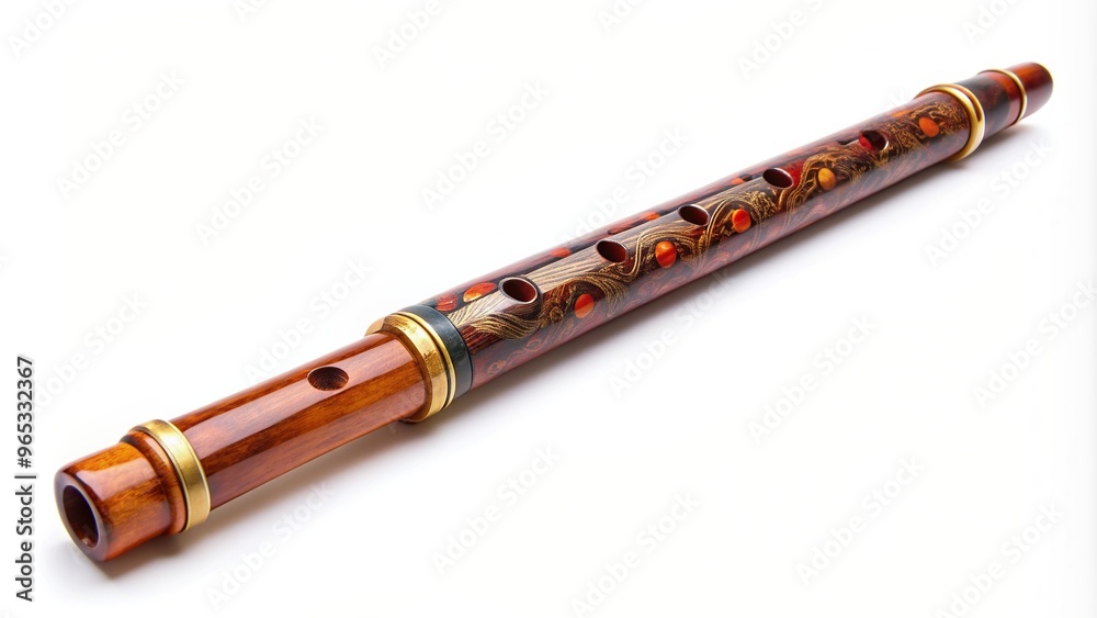 woodwind, traditional, sound, music instrument, flute player, instrument, performance, musician, music, handcrafted, Chinese dizi flute laying diagonally on a white background woodwind, traditional, sound, music instrument, flute player, instrument, performance, musician, music, handcrafted, Chinese dizi flute laying diagonally on a white background