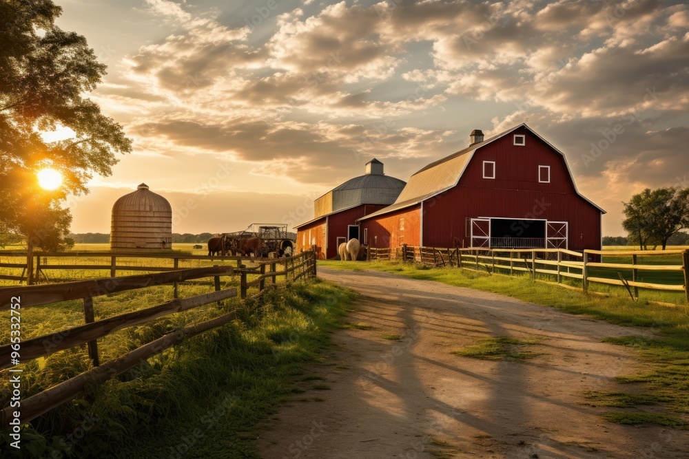 Farm architecture livestock outdoors. Farm architecture livestock outdoors.
