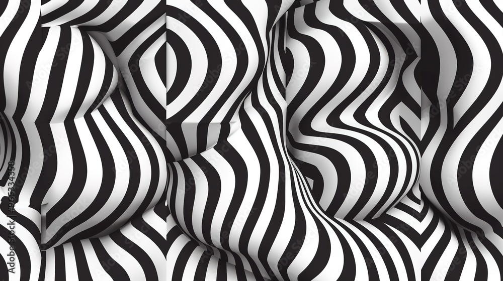 Optical illusion pattern wallpaper