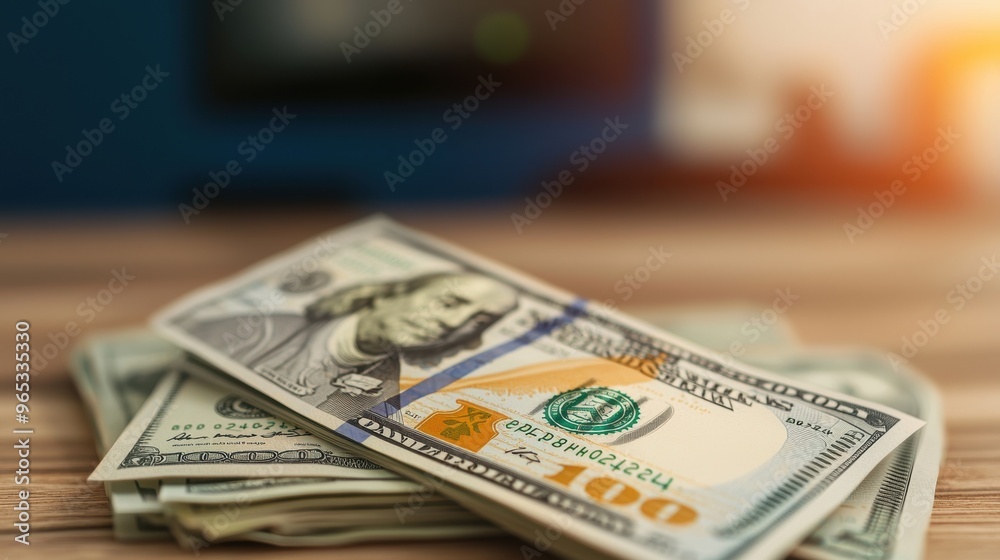 Financial Diversity Concept - Bank Statement with Euro and Dollar Bills in , Selective Focus, Copy Space, Financial Diversity Concept - Bank Statement with Euro and Dollar Bills in , Selective Focus, Copy Space,