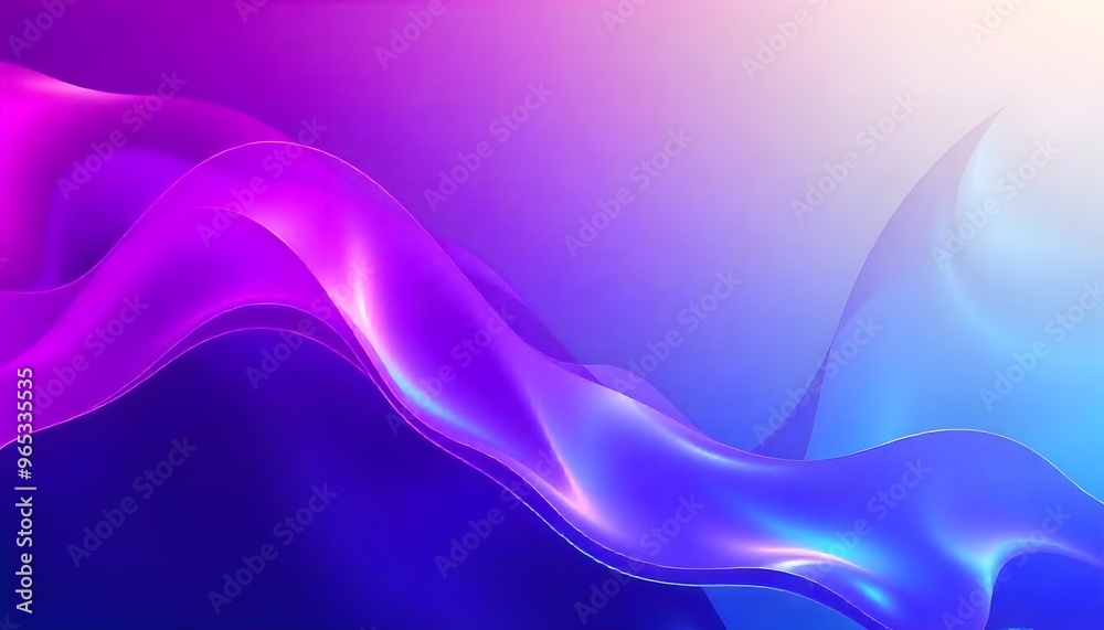 Holo gradient of purple and blue, Swirling, Render 3D surface and iridescent colors. reminiscent of a cosmic nebula