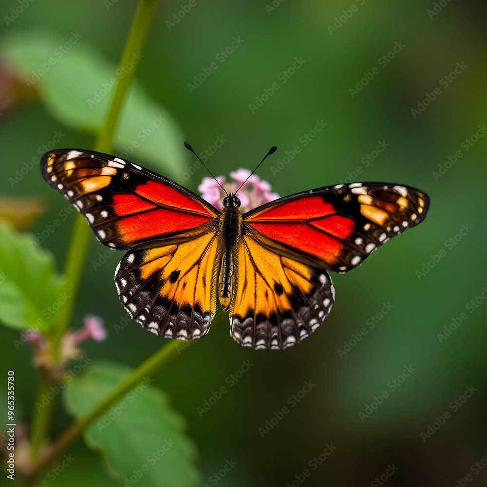 flying plain tiger butterflies in green garden background flying plain tiger butterflies in green garden background