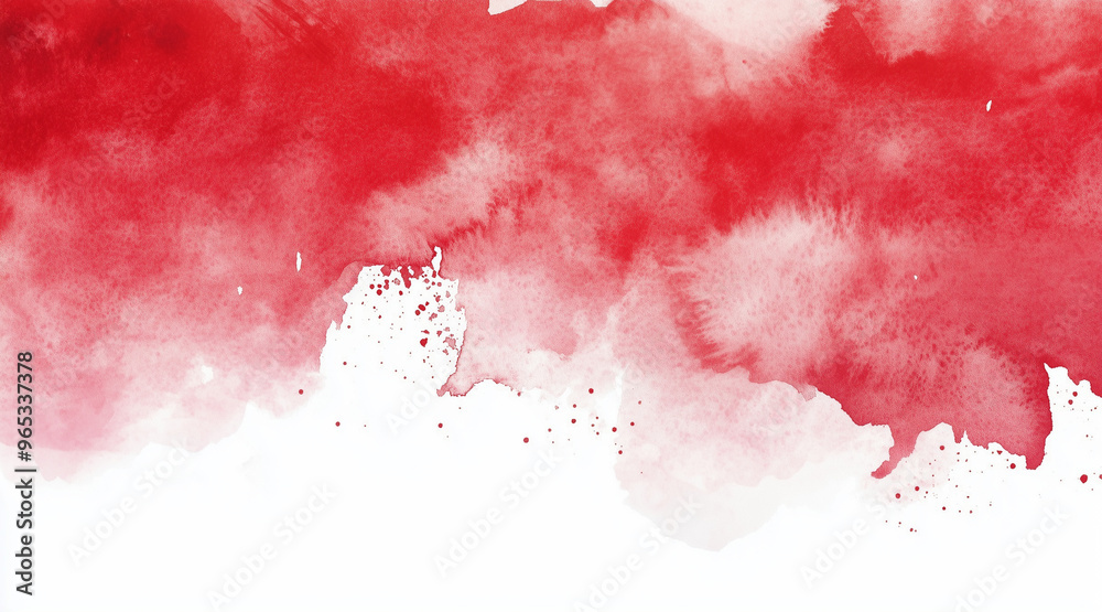 Obraz premium Red watercolor background. Artistic hand paint. Isolated on transparent background. isolated on white background,. Created using Generative AI Technology 
