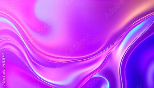 Wallpaper Mural Swirling, Render 3D surface and iridescent colors of purple and blue, Holo gradient. reminiscent of a cosmic nebula Torontodigital.ca