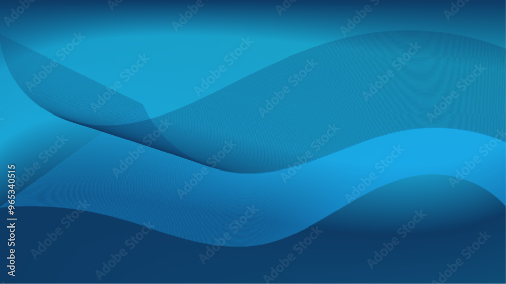 Abstract background featuring smooth, flowing waves in various shades of blue on a darker blue Abstract background featuring smooth, flowing waves in various shades of blue on a darker blue