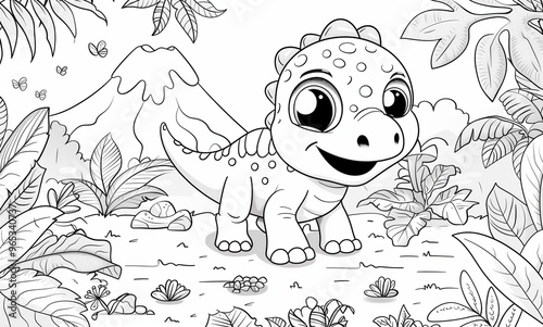 coloring page of a cartoon
