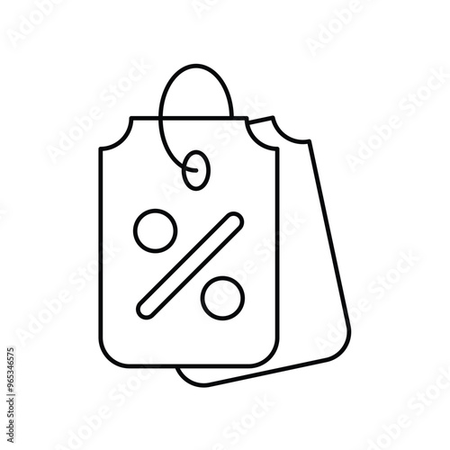 price tag line icon with white background vector stock illustration