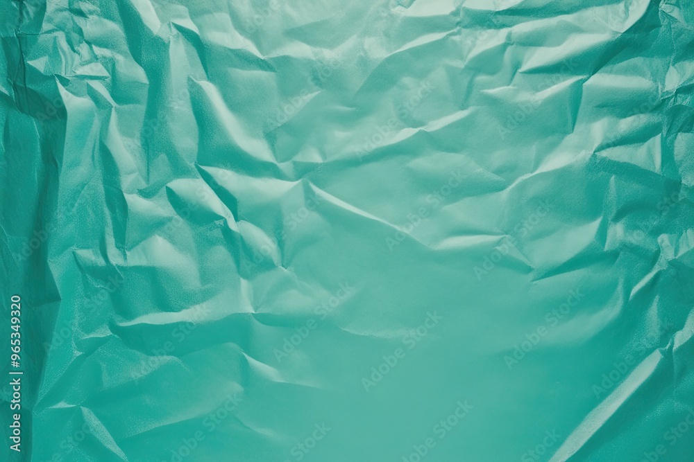 Obraz premium Radiant Turquoise Background with Wrinkled Paper Texture