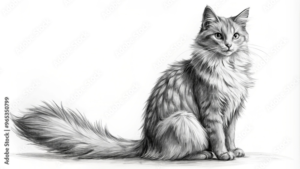 The sleek feline form sits upright, tail curled around its haunches like a whip, whiskers twitching with silent observation, and eyes narrowed to piercing slits. The sleek feline form sits upright, tail curled around its haunches like a whip, whiskers twitching with silent observation, and eyes narrowed to piercing slits.