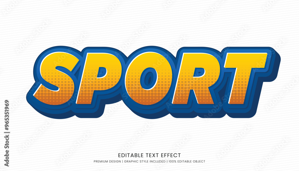 sports editable 3d text effect template bold typography and abstract style, logo and business brand sports editable 3d text effect template bold typography and abstract style, logo and business brand