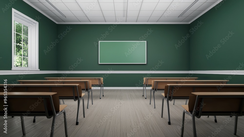 Fototapeta premium Futuristic Virtual Classroom: Holographic Lessons in Ultra HD Technology