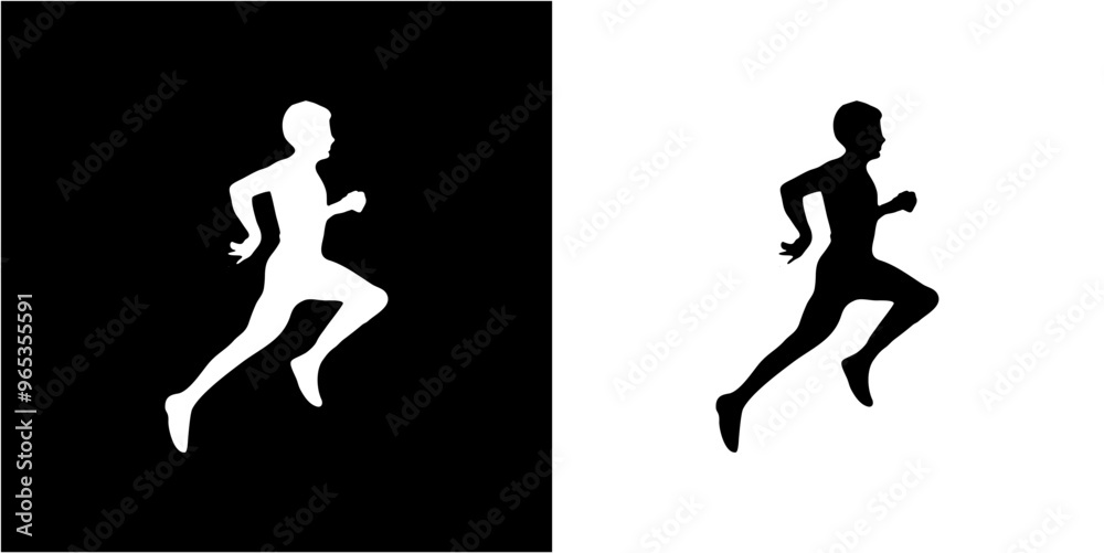 silhouette of a person run on a black background and transparent, premium vector running silhouette silhouette of a person run on a black background and transparent, premium vector running silhouette