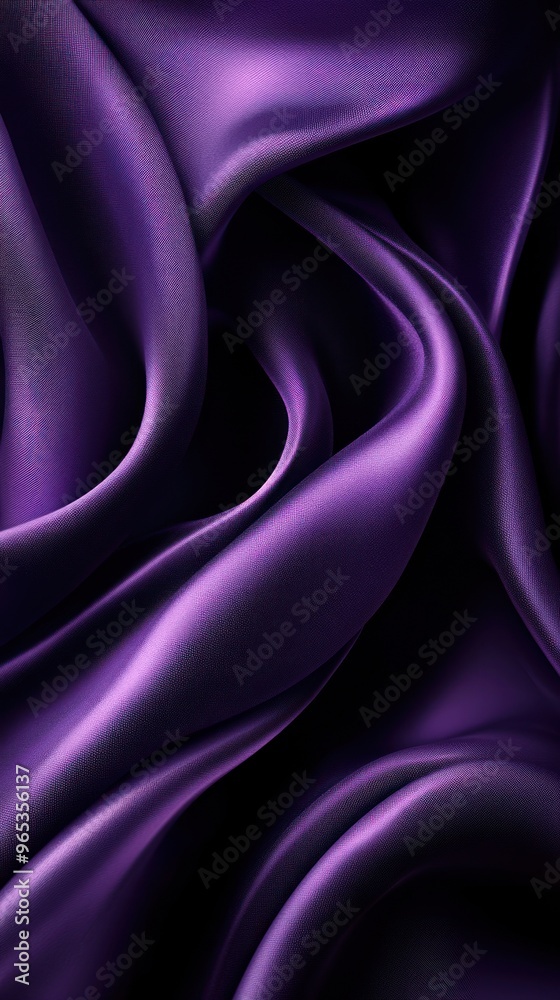 Obraz premium Abstract Purple Silk Fabric with Draped Folds