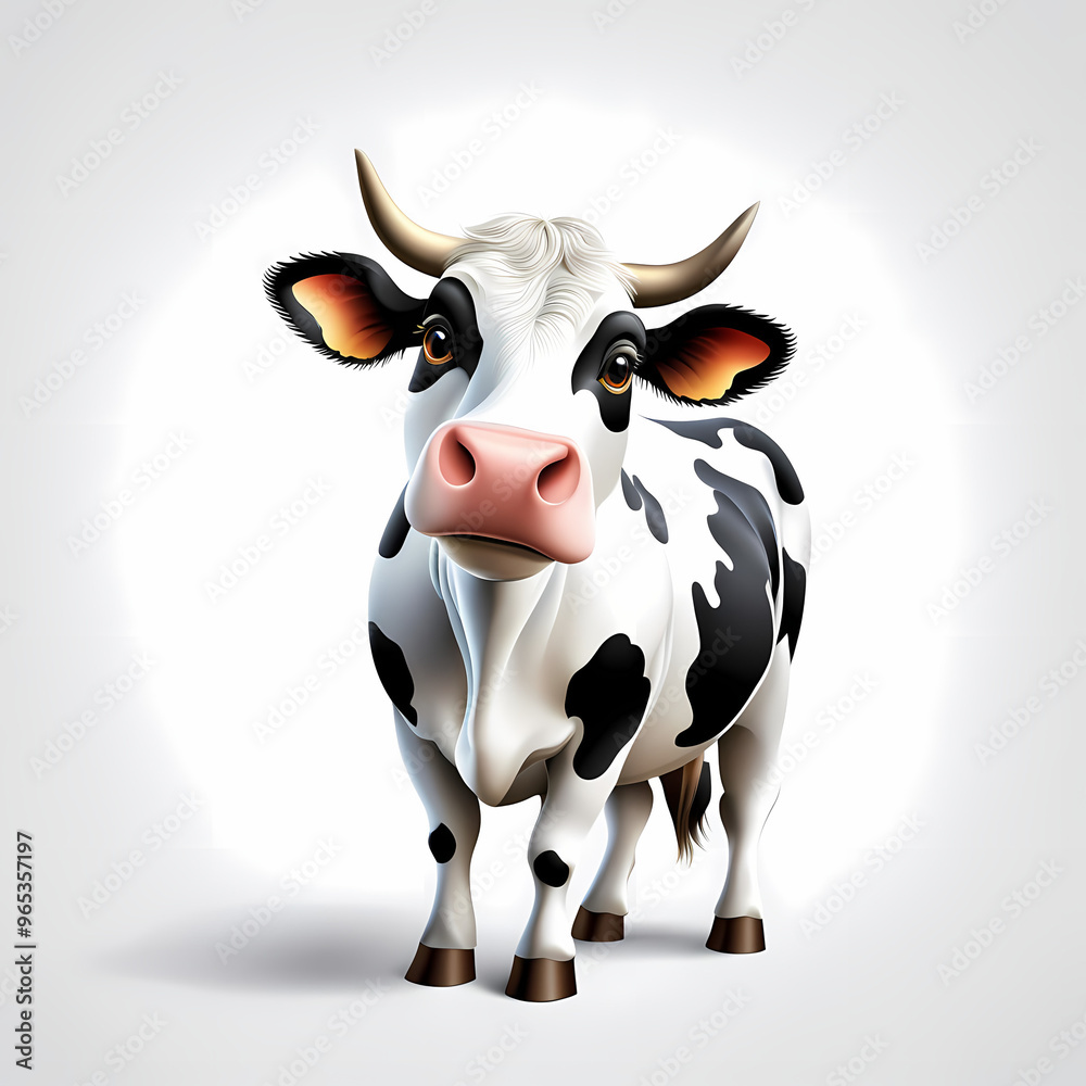 cow cartoon isolated on white background cow cartoon isolated on white background