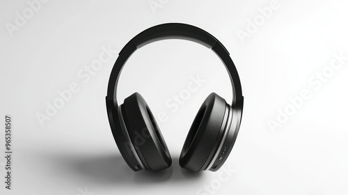 Black Wireless Over-Ear Headphones on a White Background