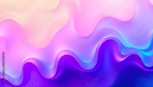 Abstract Holo gradient Render 3D object with a reflective surface and iridescent colors.