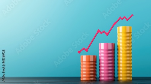 Energy Market Trends: Oil Price Bar Chart 3D Illustration with Selective Focus and Copy Space - Ultra HD