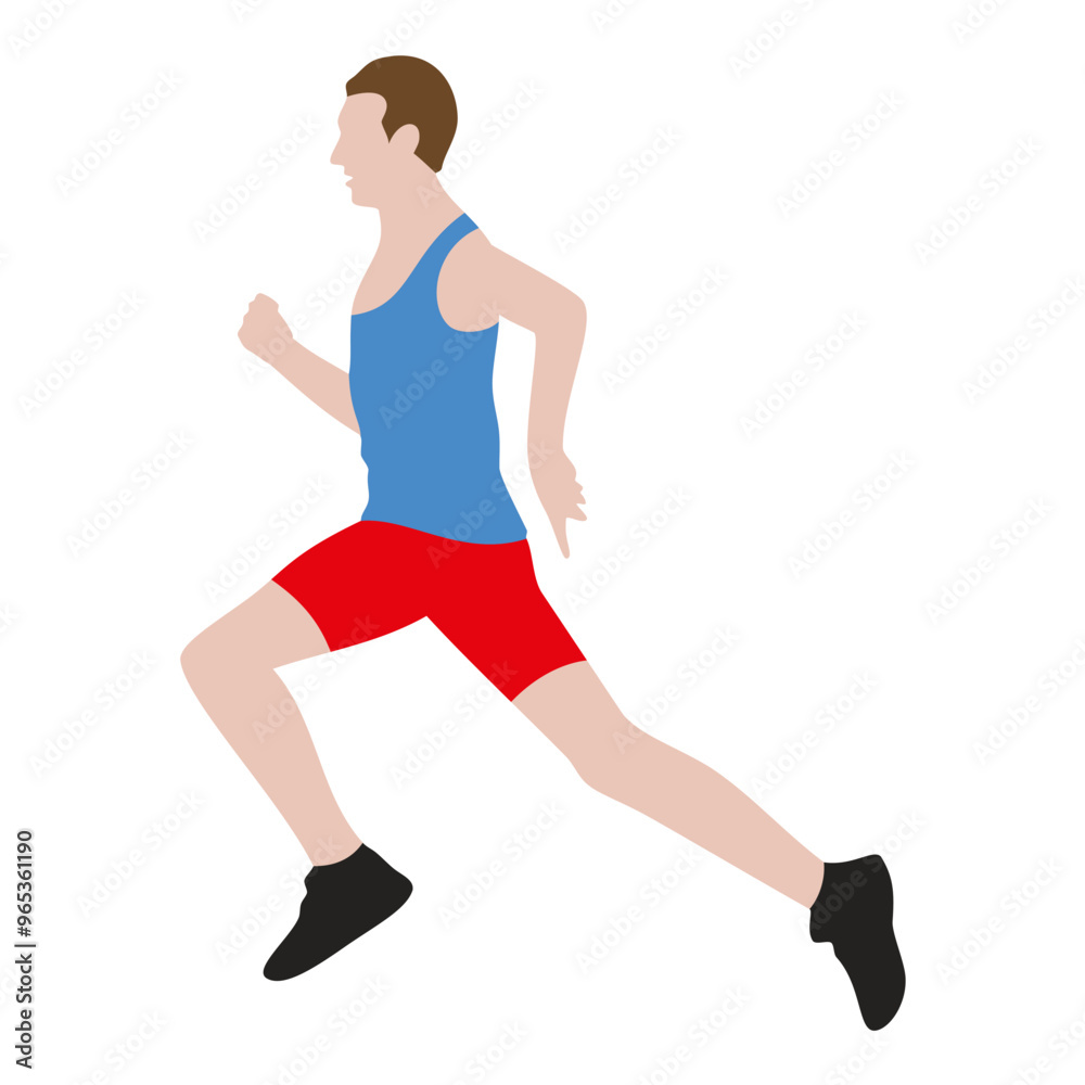 Running man illustration. Vector image Running man illustration. Vector image