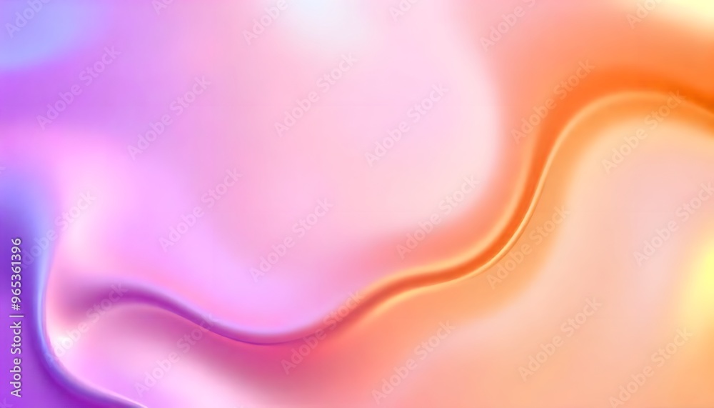 Abstract wave Holo Render 3D blue purple gradient object with a reflective surface and iridescent colors. Abstract wave Holo Render 3D blue purple gradient object with a reflective surface and iridescent colors.