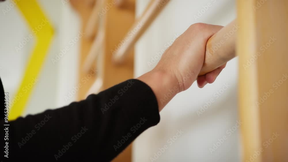 custom made wallpaper toronto digitalHand Of Athlete Trains The Swedish Scale In The Gym