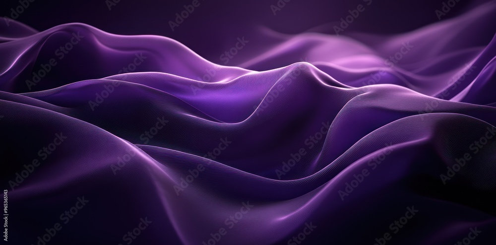 Fototapeta premium Abstract Purple Wavy Lines and Shapes