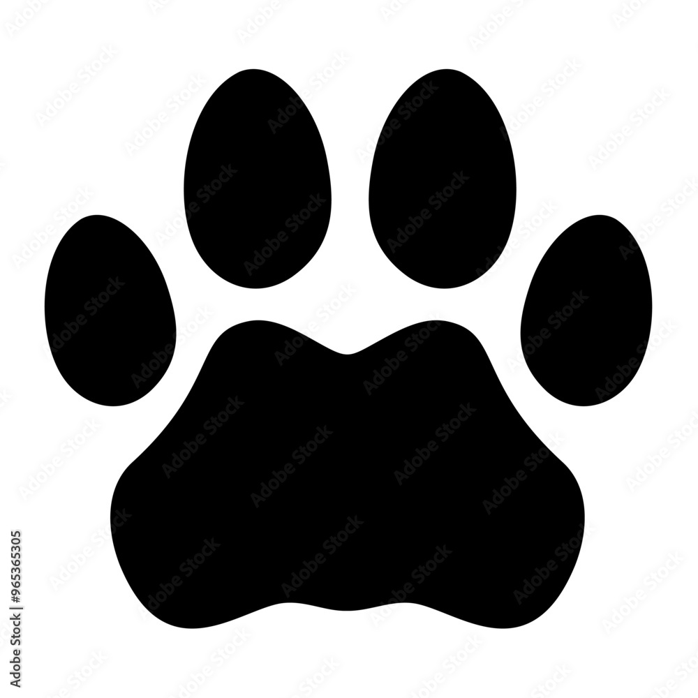 Leopard Paw print silhouette. Vector image Leopard Paw print silhouette. Vector image