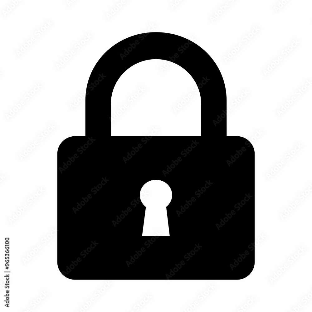 Padlock icon silhouette. icon image Padlock icon silhouette. icon image