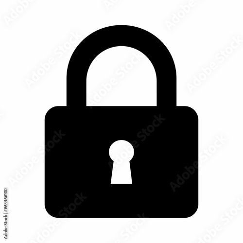 Padlock icon silhouette. icon image