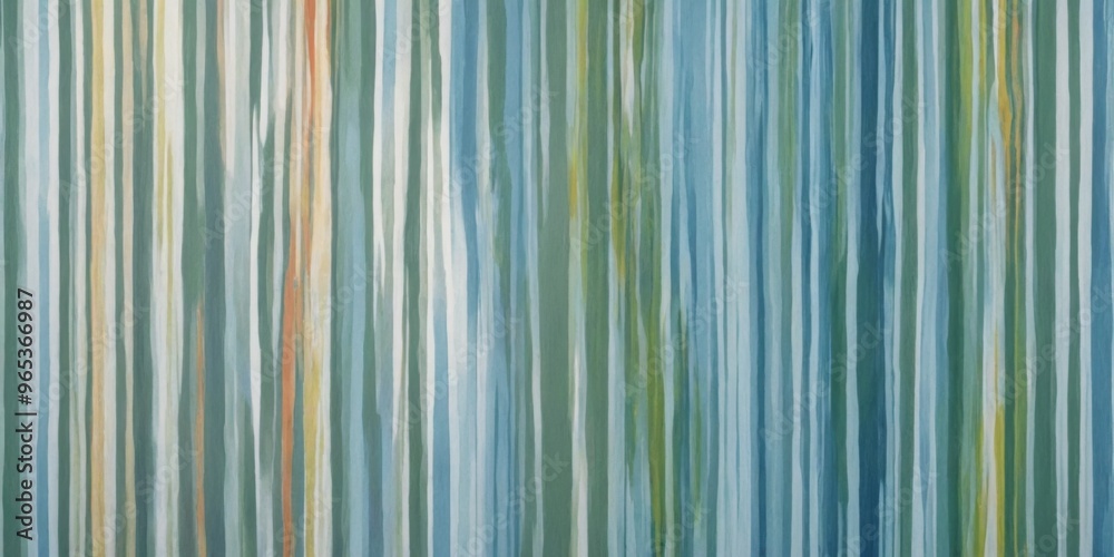 Obraz premium Serene Vertical Striped Pattern in Blue, Green, and White with D