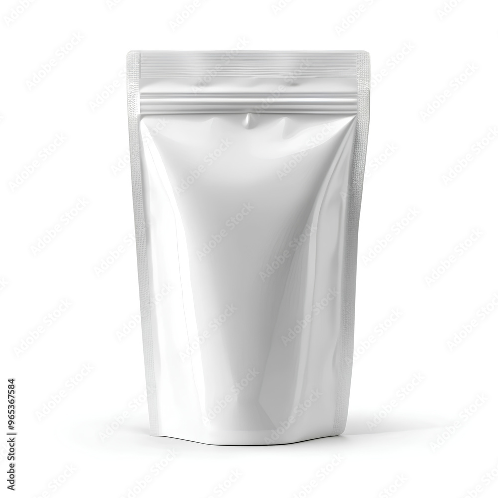 White doypack. isolated on white background. clipping path White doypack. isolated on white background. clipping path