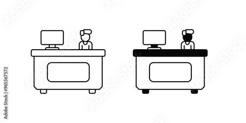 counter set icon with white background vector stock illustration